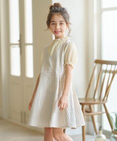 組曲 KIDS 【110-140㎝】ギンガムドッキング ワンピース