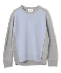 BEIGE， 【WEB限定・洗える】ROGAN / バイカラーウールクルーネックニット