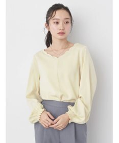 earth music&ecology スカラップブラウス