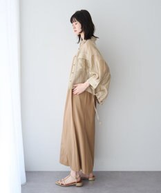 YECCA VECCA 【2点SET】ミリタリーシアーシャツセットキャミワンピース
