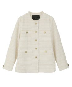 YECCA VECCA ノーカラーツイードジャケット