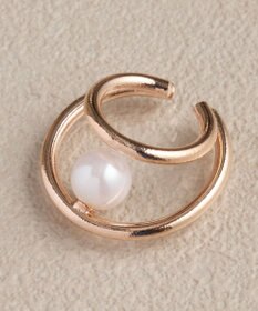 Phoebe 2ラインパールイヤーカフ　ローズゴールド