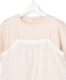 23区 【先行予約】シアーエンブロイダリー キャミソール コンビ Tシャツ
