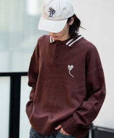 WEGO ラインポロニットプルオーバー