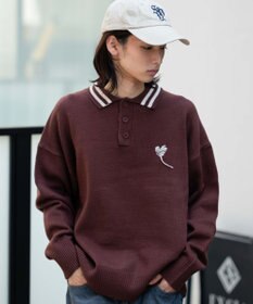 WEGO ラインポロニットプルオーバー