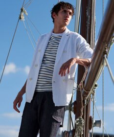 JOSEPH ABBOUD 【オーガニックコットン使用】インレーボーダー Tシャツ