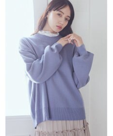 earth music&ecology アンチピリングバックスリットプルオーバー