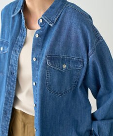 AMERICAN HOLIC Wポケットデニムシャツ