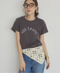 WEGO 【ANGIE VINTAGE】スラブ天竺ロゴプリントTシャツ