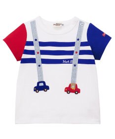 MIKI HOUSE HOT BISCUITS 【80-120cm】サスペンダーデザイン 半袖Tシャツ