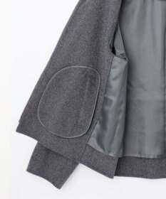 J.PRESS LADIES S ウールナイロンリバー ノーカラー コート