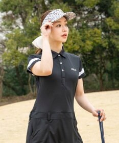 FILA GOLF／marie claire 【FILA GOLF】取り外し可能リボン付きサンバイザー