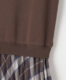 ANY SIS 【洗える】オンブレーチェックコンビ ワンピース