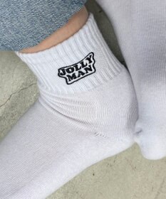 WEGO カラーロゴアンクルソックス