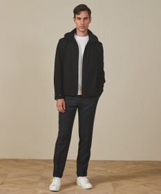 GOTAIRIKU 仕事で着られる【シワになりにくい/洗える/ストレッチ/吸水速乾】バブルテック フーデッドブルゾン