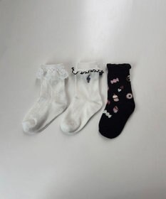 ANY KIDS 【3点セット】ソックス （ガーリー音符）