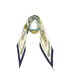 Marca 【 Marcaオリジナル】馬具と鞭 菱形スカーフ シルクツイル