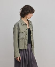 GRACE CONTINENTAL パール釦ピグメントシャツ