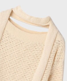 GRACE CONTINENTAL メッシュオーバーニットトップ