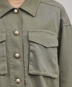 GRACE CONTINENTAL パール釦ピグメントシャツ