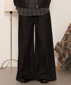 WEGO センタータックバギーフレアデニム