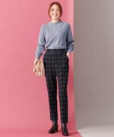 ANY SIS 【洗える】スフレハイネックケーブル ニット