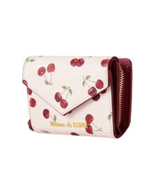 Maison de FLEUR リーフ付きチェリーウォレット