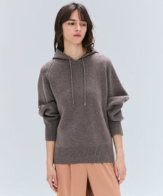 BEIGE， 【洗える】SEDONA / ウールカシミヤフーディーニット