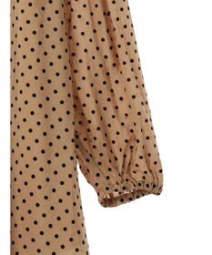 earth music&ecology ドットチュニック丈リボン付きワンピース