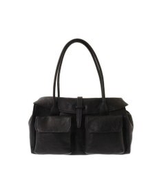 genten ゴートシュリンク かぶせ付トートバッグ