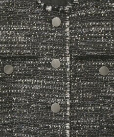 YECCA VECCA ノーカラーツイードジャケット