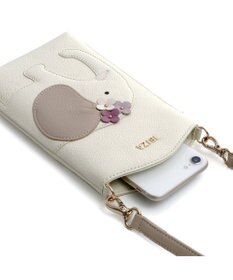IBIZA アニマーダ　牛革　スマートフォンポシェット（ゾウ）