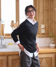 WEGO 【WEB限定/2025年秋冬新作/洗濯OK/毛玉レス/MLXLサイズ展開/オフィス/カジュアル】ベーシックニットセーター