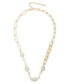 Green Parks ・ＨＡＬＦ　ＴＩＭＥ　チェーン×パールネックレス