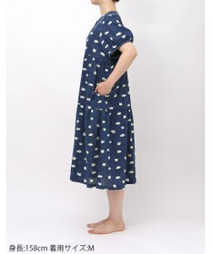 tsumori chisato SLEEP ツモリチサト ワンピース 綿100%(本体) 楊柳素材 5分袖 半袖 ロング丈 レディース UNT121 /ワコール