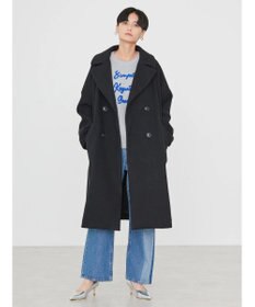 AMERICAN HOLIC 中空ＦＩＢＥＲドロップショルダーチェスターコート