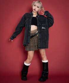 WEGO 【ユニセックス着用ITEM/MLサイズ展開】グラフィックデニムシャツ（LS）