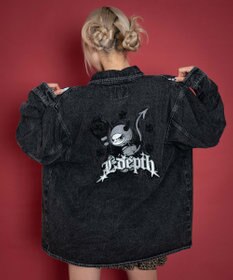 WEGO 【ユニセックス着用ITEM/MLサイズ展開】グラフィックデニムシャツ（LS）