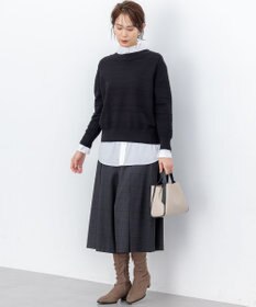 組曲 S 編み柄ディテールニット