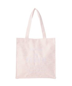 Maison de FLEUR リボンレースブランドロゴ刺繍スクエアトート