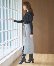 Feroux 【洗える】3way フリルニットトップス