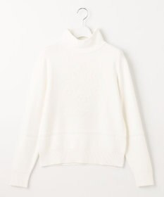 23区GOLF 人気ニットアイテムが今季も登場【WOMEN】【洗える】スノーモチーフ モックネックニット