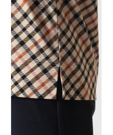 DAKS チェックプリント七分袖Tシャツ