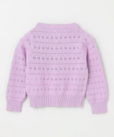 組曲 KIDS 【90-100㎝】フラワーアイレット カーディガン