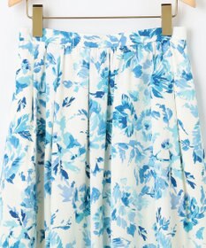 組曲 S スプレーローズプリント フレアスカート