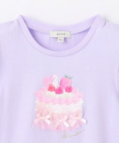 ANY KIDS 袖レース ケーキプリント Tシャツ