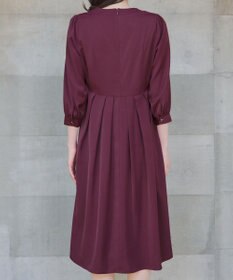 Tiaclasse 【洗える】ロールVネックワンピース