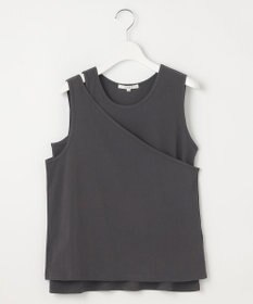 23区 L 【SLOW/一部店舗限定】ライトツイストコットン レイヤード タンクトップ