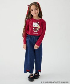 ANY KIDS 【ハローキティ×ANY KIDS】デニムワイドパンツ