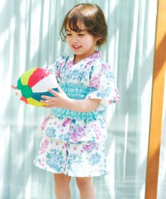 ANY KIDS 【洗濯機可能】簡単帯付き 甚平セット